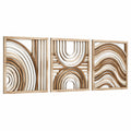 Wanddekoration 3-teilig 120 x 60 cm Holz Naturbraun geometrisch